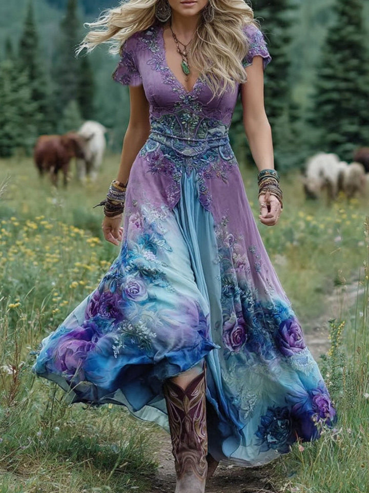 Lavender™ | Elegant Floral Maxi Dress for Women