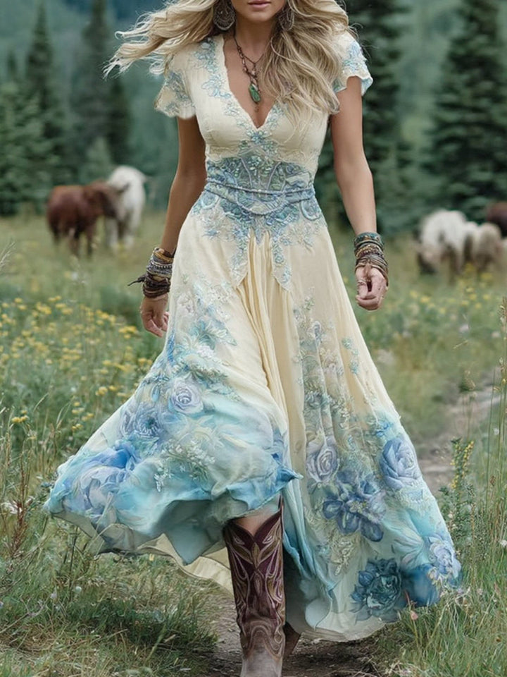 Lavender™ | Elegant Floral Maxi Dress for Women