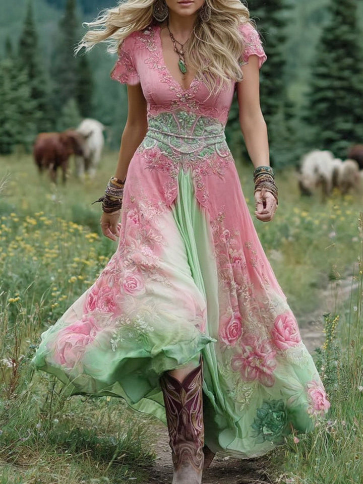 Lavender™ | Elegant Floral Maxi Dress for Women