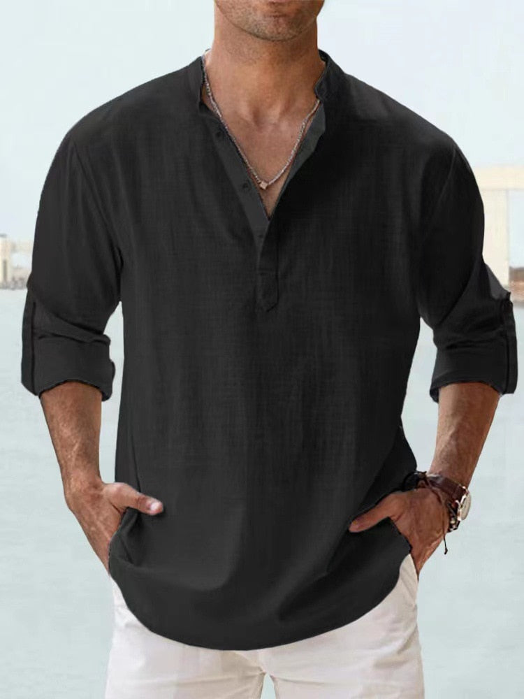 Lenoir™ | Breathable White Linen Shirt