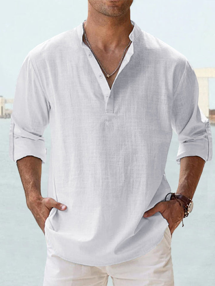 Lenoir™ | Breathable White Linen Shirt