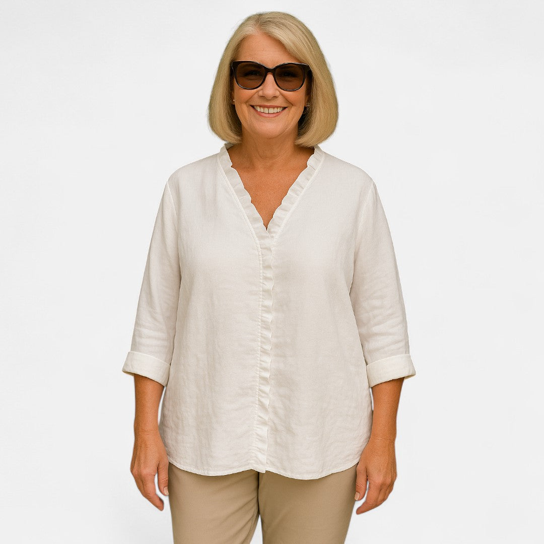 Lianhua™ - Cozy blouse with ruffles