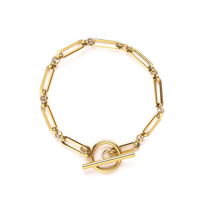 Link™ | Elegant Gold T-Bar Bracelet