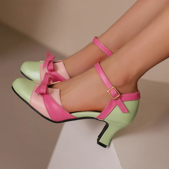 Mila Bow Tie Heels - Stylish Comfort for Spring & Summer Wear