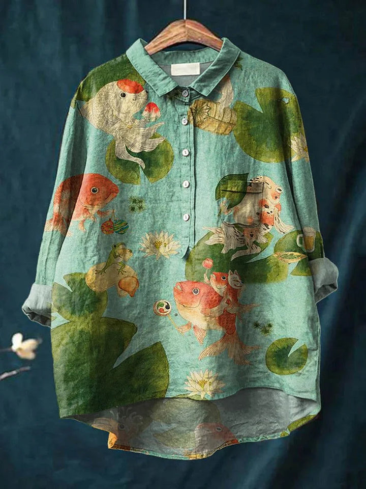 Rose | Fish Vintage Art Blouse