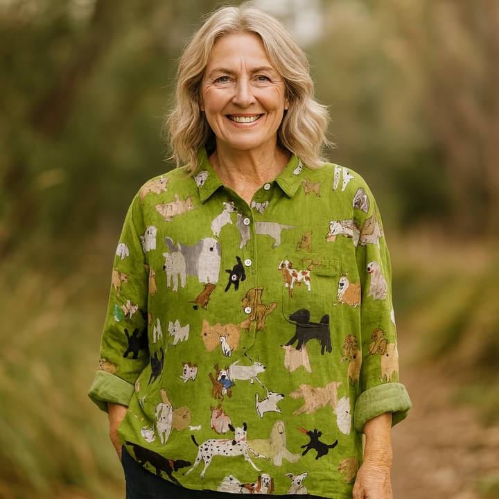 Blakey | Dog Vintage Art Blouse