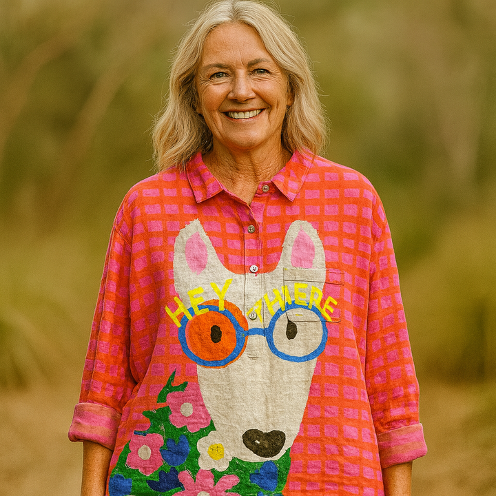 Merry | Dog Vintage Art Blouse