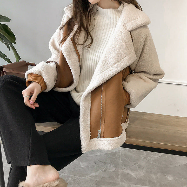 Lana™ - Stylish Faux Shearling Zip-Up Jacket