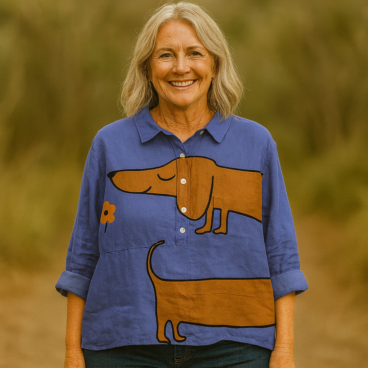 Mex | Dog Vintage Art Blouse