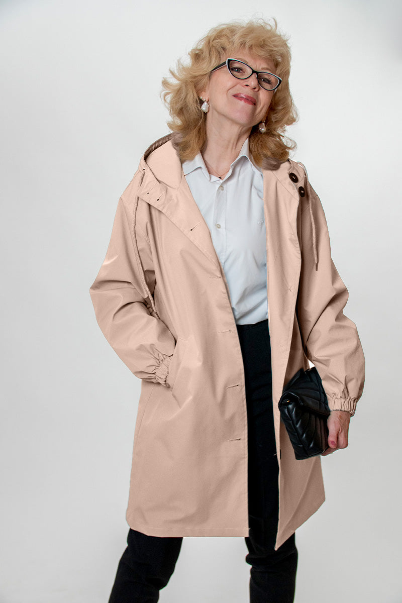 Rachel™ - Water-Resistant Oversized Hooded Windbreaker