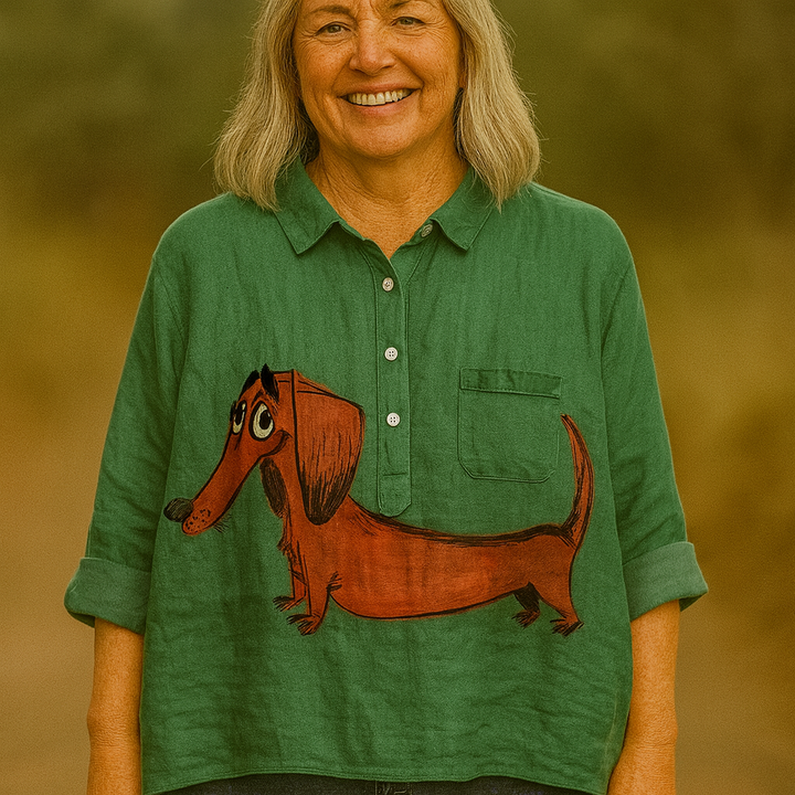 Rily | Dog Vintage Art Blouse