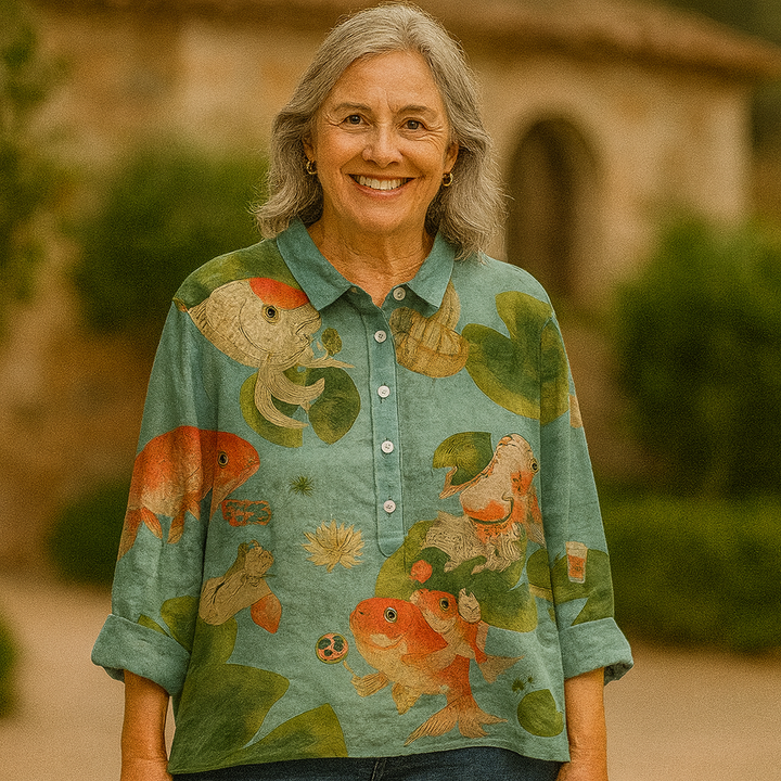 Rose | Fish Vintage Art Blouse
